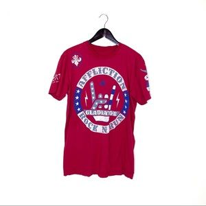 Affliction Rock and Run Red Distressed Graphic Tee